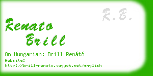 renato brill business card
