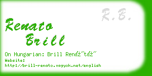 renato brill business card